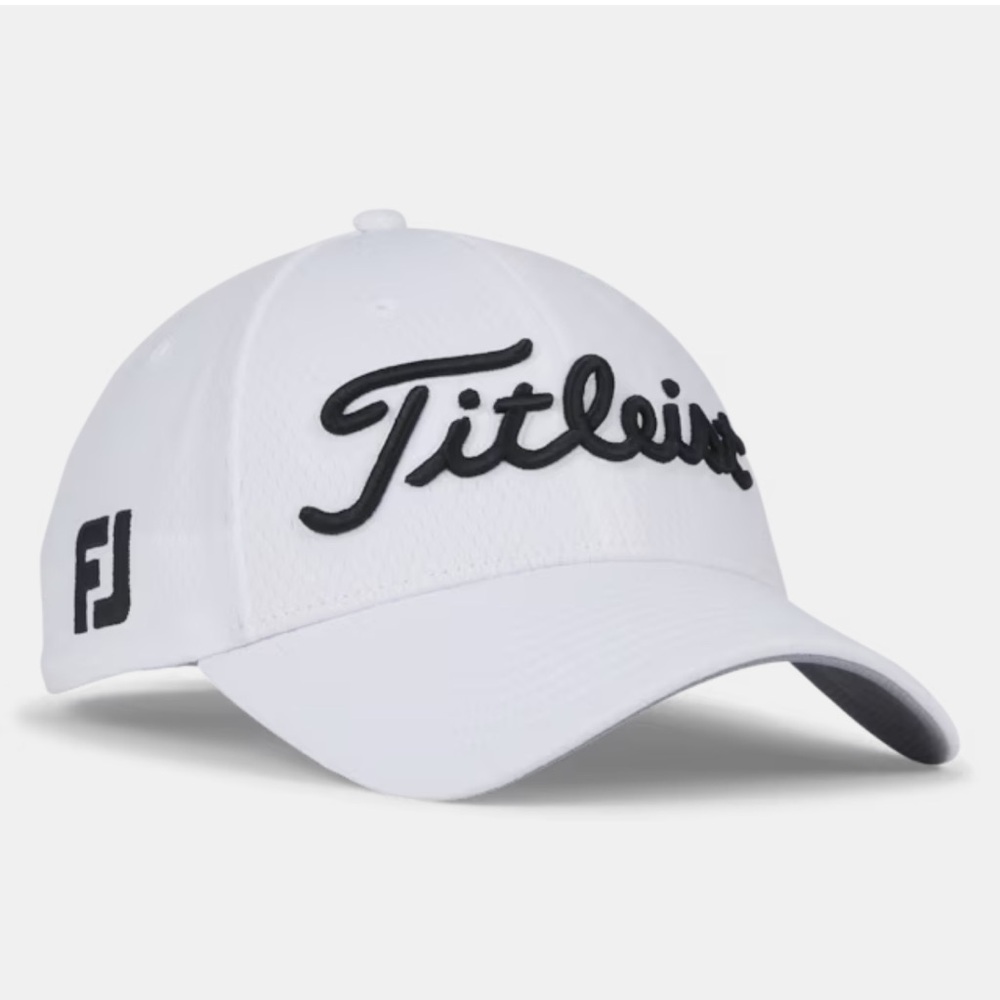 Titleist Tour Elite Golf Hat in White and Black